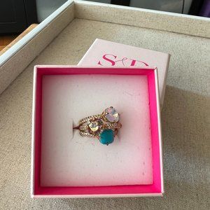 Stella & Dot Cushion Cut Stacked Rings